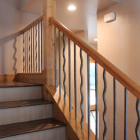 Durango, Colorado, residential, architecture, general contractor, durango contractor, durango remodeling contractor, durango remodeling company, Durango home builder, new home durango, durango remodel, design build, durango builder, custom home, staircase, wood handrail, steel baluster